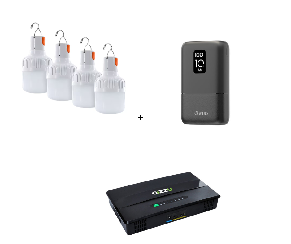 GIZZU 30W 38Wh 10400mAh + Power bank & Lights